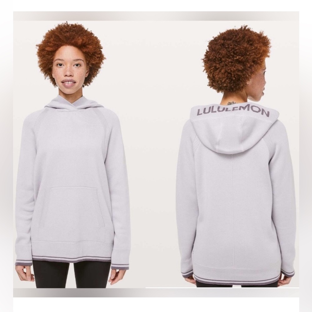 Lululemon Soothe Away cashmere blend purple
hoodie